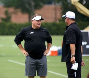 Chip Kelly (left) admitted to raised concerns after last night's loss in New England.   Credit: Paige Ozaroski