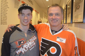 Michael Raffl (left) with father Peter. 