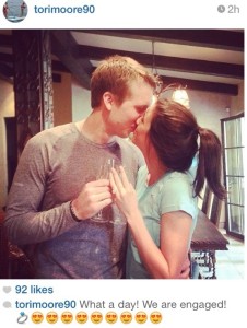 Nick Foles and new fiancee Tori Moore. Photo credit philly.com