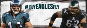 Riley Cooper (left) and Jason Kelce - Photo credit - Philadelphia Eagles