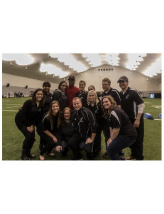 Members of the Soul staff gather with Jeremy Maclin during last weekend's open tryouts. - Photo credit Melissa Holmes