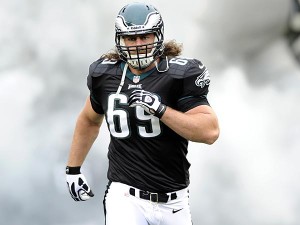 Evan Mathis told reporters Friday that he decided to show up to camp to avoid negativity around the team. Photo credit - Philly.com