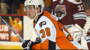 Akeson has made a habit of leading the Phantoms in scoring and added a pair of goals for the Flyers vs New York this spring. Photo credit - Philadelphia Flyers