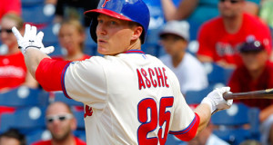 Asche Sent to AAA Following Phillies 4-3 Loss to Pirates