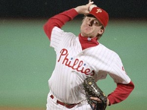 Former Phillies ace Curt Schilling believes chewing tobacco is to blame for his oral cancer. Photo credit - Philly.com