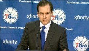 Hinkie tried tanking and it failed. It's building time now. Photo Credit: Philadelphia 76ers