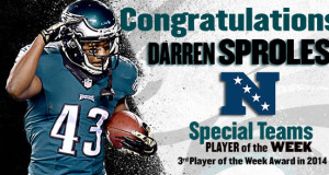 Sproles Named NFC Special Teams POW