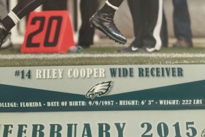 Cooper appears on the 2015 Eagles' team calendar - the February page. Photo Credit: Philadelphia Eagles