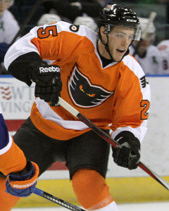 Cousins currently leads the Phantoms with 21 goals and 55 points, and ranks 5th in the AHL in scoring in 2014-15. Photo Credit: EliteProspects.com