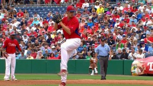 The 21-year-old Nola struck out 4 through 3 scoreless innings vs. the Yankees on Friday. He's currently slated to start the season at AA.