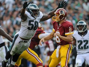 Cole spent 10 seasons in Philly and ranks 2nd on Eagles' all-time sacks list behind Reggie White. Photo Credit: Philadelphia Eagles