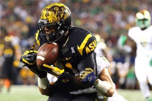 A Philly native, ASU receiver Jaelen Strong could be a good get for your Philadelphia Eagles. Photo Credit: Huddle.org